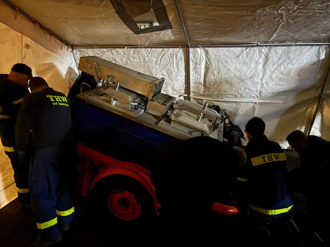 Traditionelle Erbsensuppe-Kochaktion 