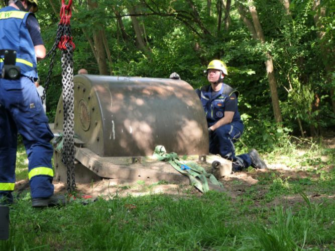 Transport der historischen Walze 