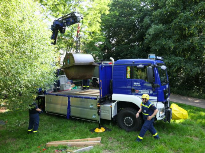 Transport der historischen Walze 