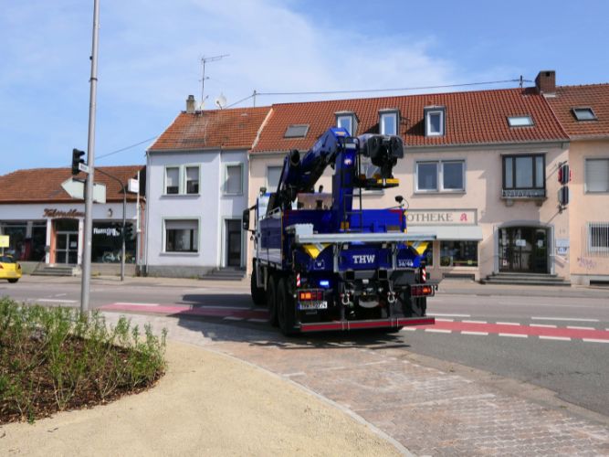 Transport der historischen Walze 