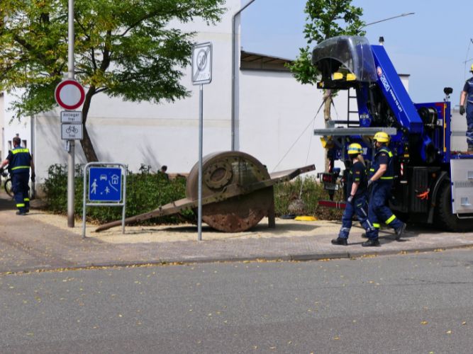 Transport der historischen Walze 